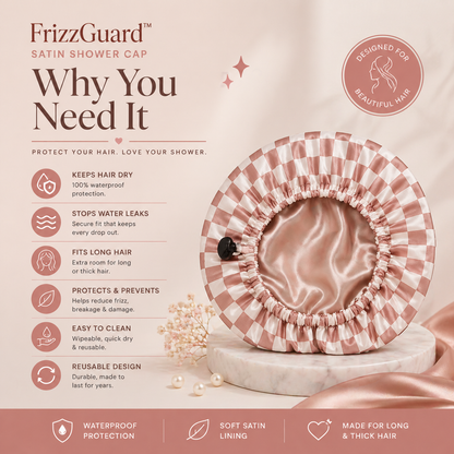 FrizzGuard™ Satin Shower Cap