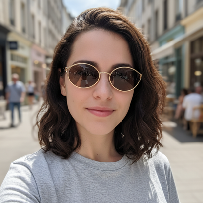 Retro Oval Sunglasses